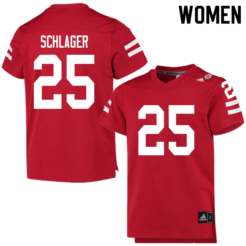 Women #25 Zach Schlager Nebraska Cornhuskers College Football Jerseys Sale-Scarlet